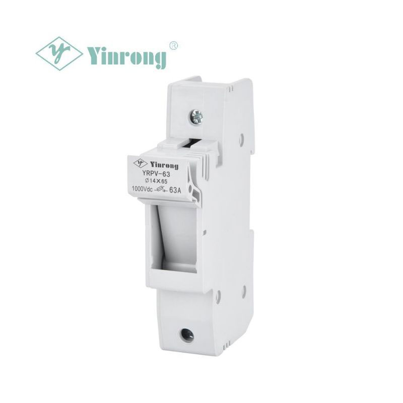 1000VDC 63A 14×65mm Solar PV DIN Rail Fuse Holder