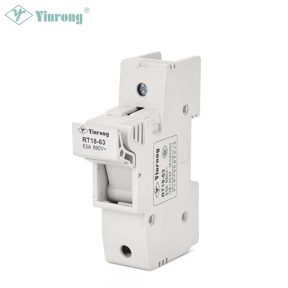 500VAC 63A 14×51mm DIN Rail Fuse Holder